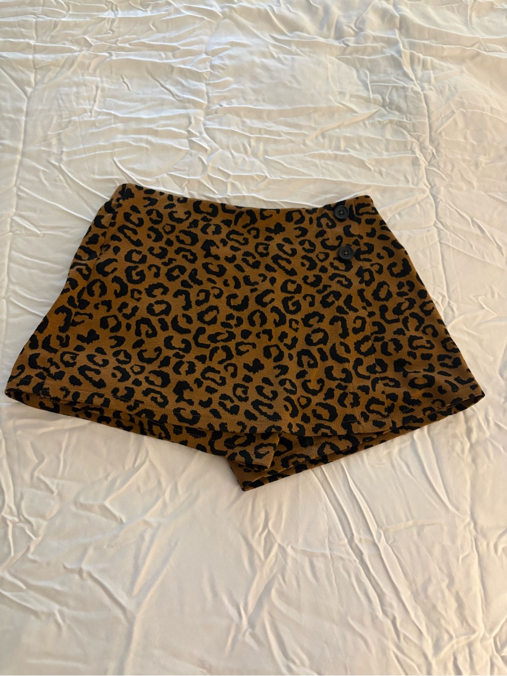 Old Navy Leopard-Print Skort - Black & Brown
